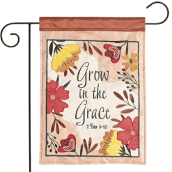 Grow in the Grace Appliqué Garden Flag