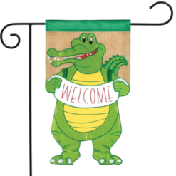 Alligator Welcome Applique Garden Flag